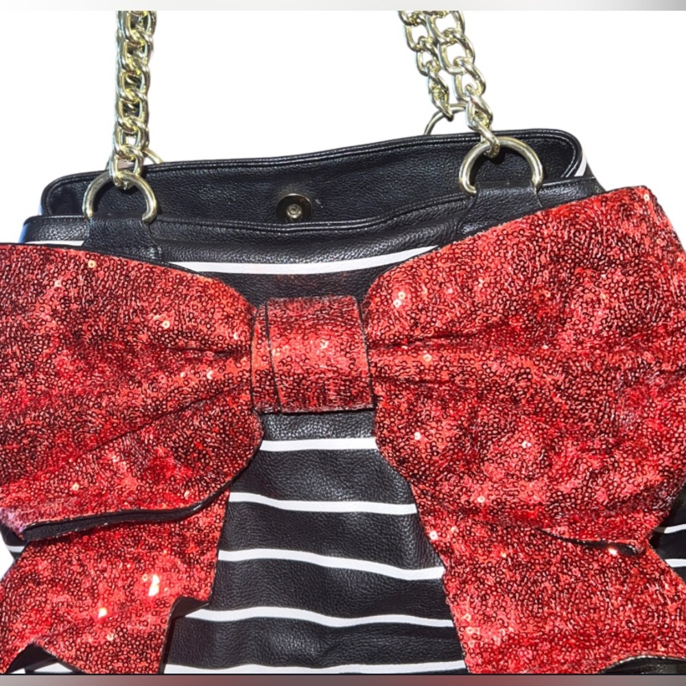 Vintage Betsey Johnson Striped Handbag